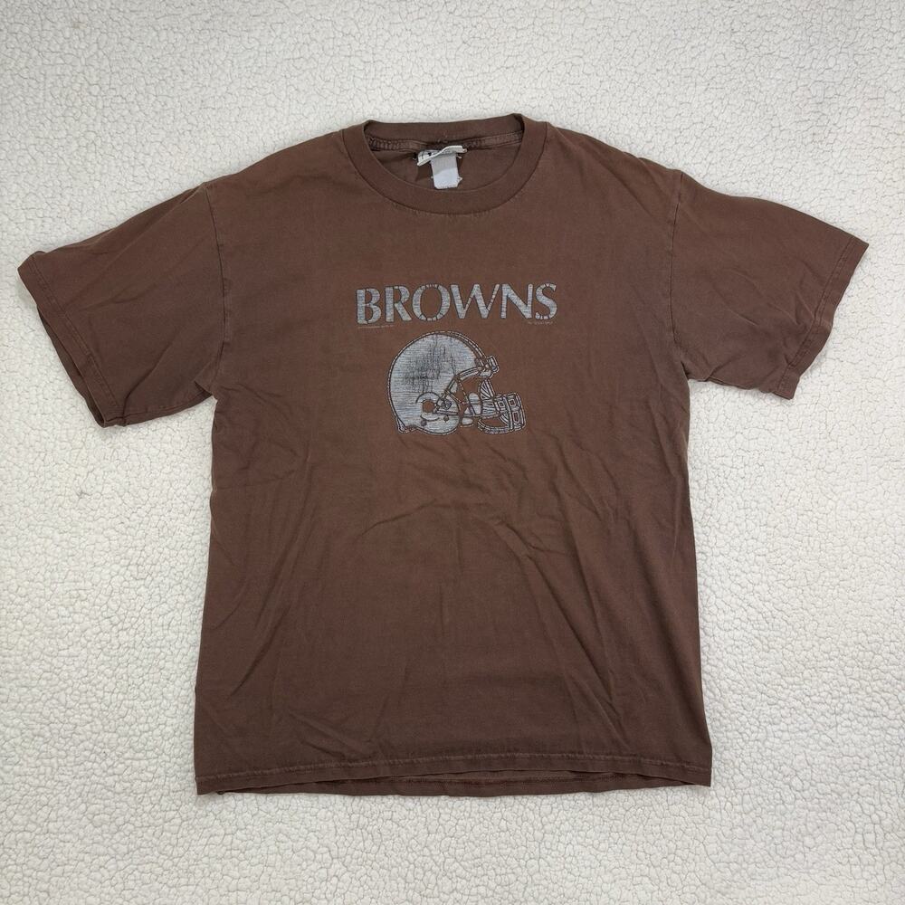 Lee Sport‎ Vintage Cleveland Browns T-Shirt Helmet NFL 2000s Medium Football